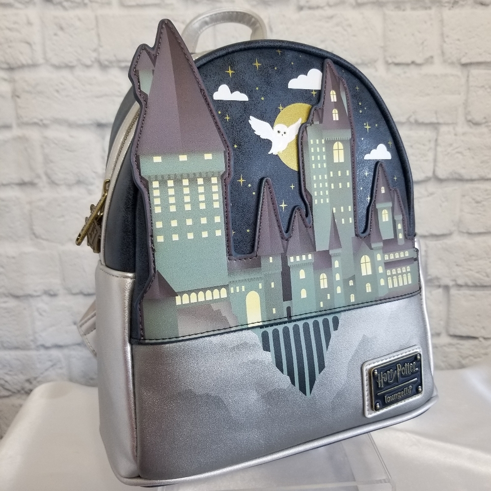 Loungefly Harry Potter Hogwarts School of Wizardry Night Mini Backpack Bag New